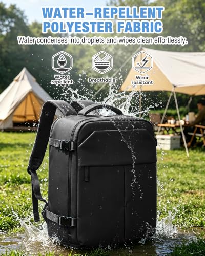 suradar Travel Backpack for Women Men Laptop Backpacks Carry On - color: A1-black