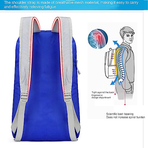 Hiking Daypack Ultralightweight Packable Backpack Splashproof Foldable Pack Travel Daypack for Outdoor Camping Climbing, Navy Blue