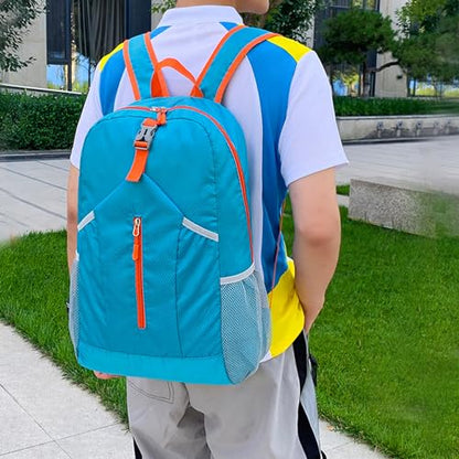 levayhill 25L Foldable Hiking Backpack,Small Packable Daypack, Blue - color: Blue