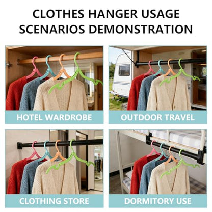 12 Pcs Foldable Travel Hangers for Cruise, Multi-Functional Foldable Clothes Hanger, Space Saving Plastic Travel Folding Hangers for Traveling Suitcase RV Camping Airplane Home Organization