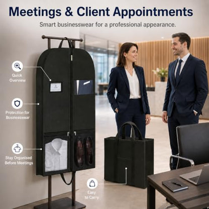 Garment Bag for Suit, 54 Inch for Men, Closet Travel, Coat Bag, Zip, Hotels - size: (2 set ) 54" Garment Bag