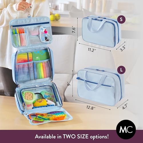 Mothercould Large Kids Travel Organizer, Hanging Bag With Hook, Blue - color: Blue, size: Large