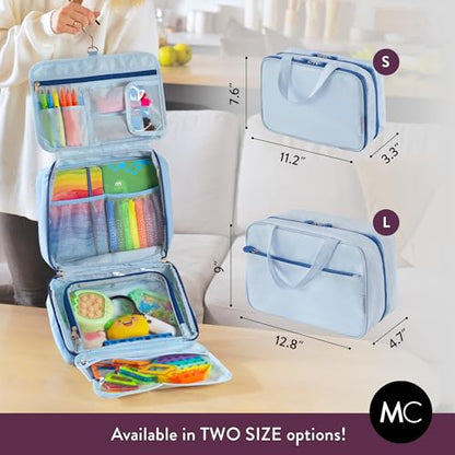 Mothercould Large Kids Travel Organizer, Hanging Bag With Hook, Blue - color: Blue, size: Large