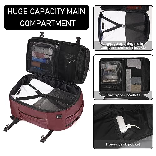 ECOHUB Travel Backpack 18x14x8 Frontier Airlines Personal Item Bag Red - color: Red, size: 18 inch