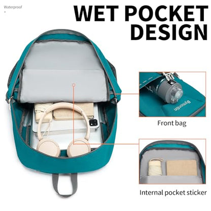 Lightweight Foldable 45L Large-Capacity Simple Daypack (Green) - color: 45l-green