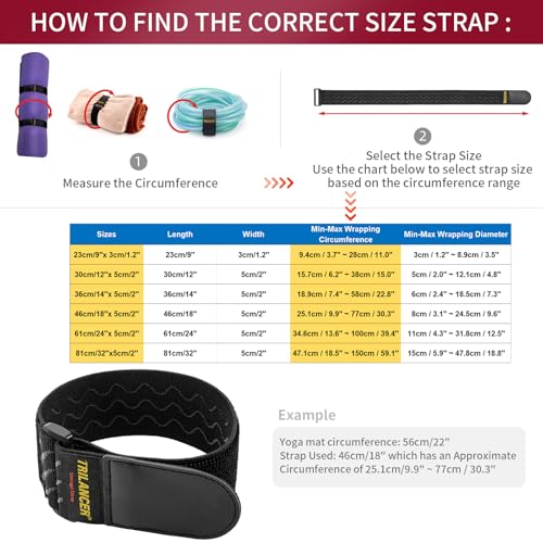 Trilancer Elastic Cinch Straps with Anti-Slip Strips, 3 Size Combo (5-Pack) - size: 3 size combo(12"+18"+24")