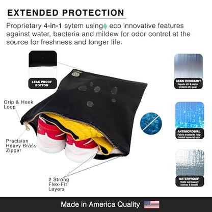 Ornadi Antimicrobial Wet Gym Clothes Bag Waterproof Bacteria Odor Control