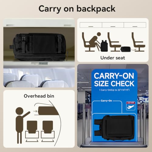 Travel Backpack for Men Women, Carry On Laptop Backpack - color: Black-1