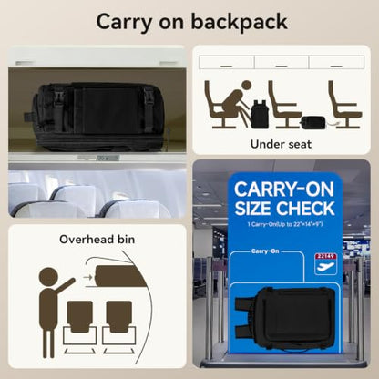 Travel Backpack for Men Women, Carry On Laptop Backpack - color: Black-1