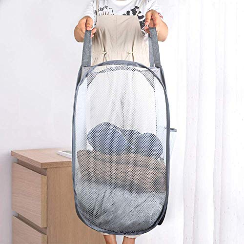 Larpur Pack of 3 Pop up Laundry Hampers, Collapsible Laundry Baskets, Gray - color: 3*Grey