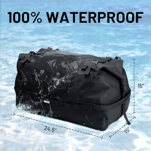 MIER Large Waterproof Duffel Bag - 60L/80L Dry Bag Backpack - color: Black, size: 80L