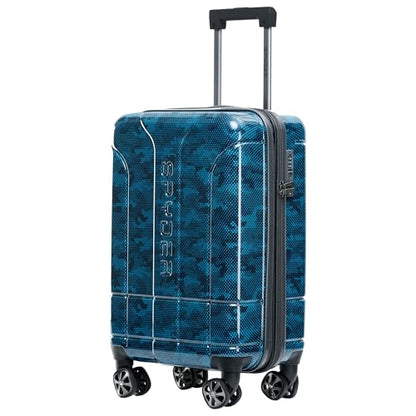 Spyder Matrix 20 Inch Carry On Expandable Hardside Upright Suitcase with 360° Spinner Wheels, TSA Approved Lock, Blue - color: Blue, size: Carry-On