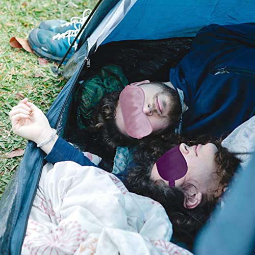 1 Pack Sleep Mask, Silk Eye Mask with Elastic Strap, Blindfold, Soft Silk Sleeping Mask for Girls, Women, Men (Pink) - color: Pink