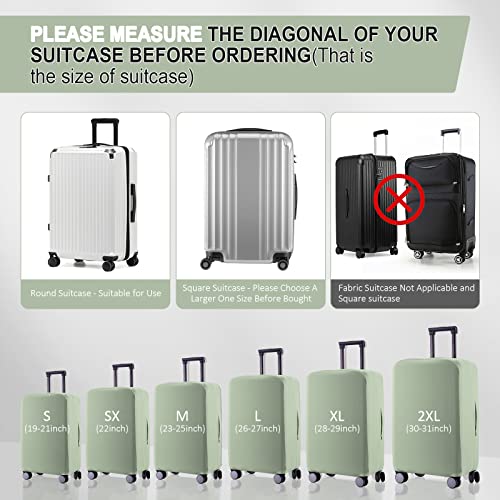 Travel Luggage Cover - Scratch-Resistant Fit 19-31 Inch Suitcase Protector, Cyan, SX(22-23 inch) - color: Cyan, size: 22-23inch