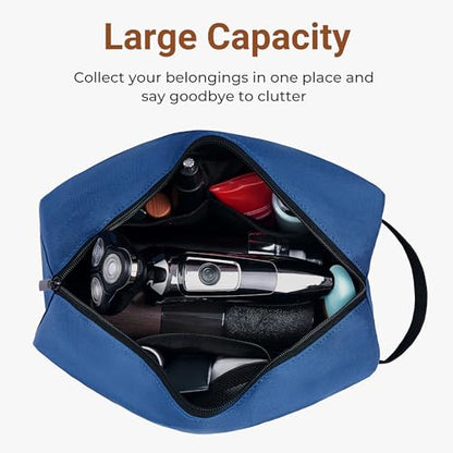 Elviros Hanging Toiletry Bag, Lightweight Travel Dopp Kit, Large, Navy Blue - color: Navy Blue, size: Large
