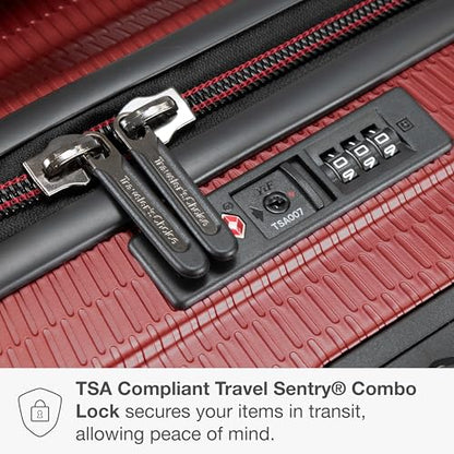 Traveler's Choice Maxporter II Polycarbonate Hardside Trunk with Spinner Wheels, Red, 28-Inch Medium Trunk - color: Red, size: 28-inch Medium Trunk