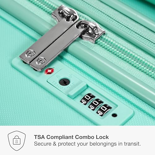 Traveler's Choice Pagosa Hardshell Expandable Luggage with Spinner Wheels, Mint, 30-Inch Large - color: Mint, size: 30-Inch Large