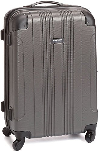 Kenneth Cole REACTION Out of Bounds 경량 하드쉘 4륜 스피너 수하물, 차콜, 24인치 체크, Kenneth Cole Reaction Out of Bounds 경량 하드쉘 4륜 스피너 캐리어 - color: 차콜, size: 24인치 체크
