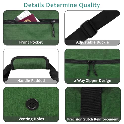Goloni 120L Foldable Duffle Bag for Travel, Large Durable Travel Duffel Bag - color: Green, size: 120L