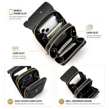 Touchscreen Crossbody Phone Purse for Women, Anti-Theft Phone Bag Wallet