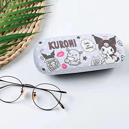 PERFECTSIGHT Hard Shell Eyeglasses Case, Kawaii Protective Glasses Case for Kids, Cute Eyeglass Case for Women Men Girls - color: Purple