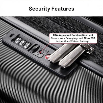 Ricardo Beverly Hills Brentwood Hardside Luggage Collection – Expandable Suitcases with Wheels and TSA Lock, 21" Carry-on & 29" Large Check-in, 2-Piece Set, Onyx - color: Onyx, size: 2-Piece Set (21" Carry-on & 29" Large Check-in)