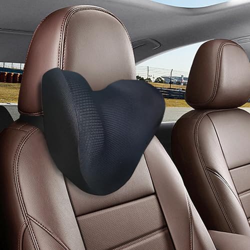 Super Soft Car Headrest Pillow, 100% Memory Foam Travel Car Neck Pillow - color: Pack of 1/Black/Super Soft