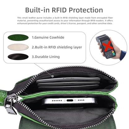 Iswee Rfid Blocking Small Crossbody Bag for Women Travel Classic Style - color: Green