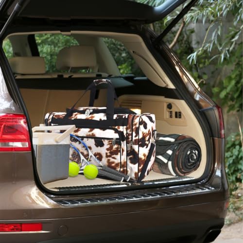 NGIL Canvas 23" inch Duffle Bag (Cow Print) - color: Cow Print