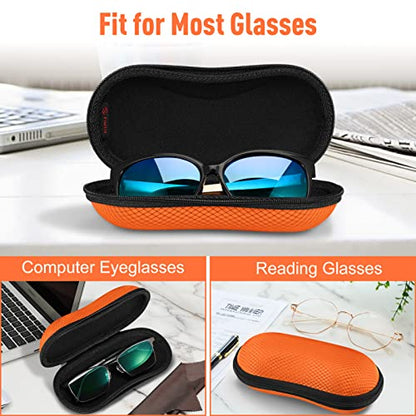 FINTIE Sunglasses Case, Hard EVA Shell Shockproof Sport Glasses Case - color: Orange