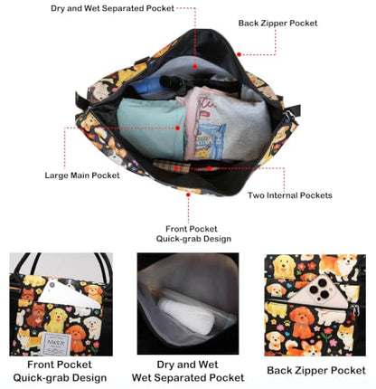 Travel Duffle Bag Weekender Overnight Gym Bag for Women, Astronaut Space - color: Astronaut Space