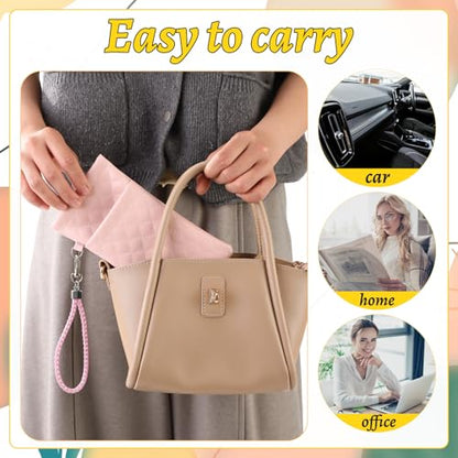 JATEBI Double Eyeglass Case 2 in 1 Hard Shell with Pouch Cleaning Cloth