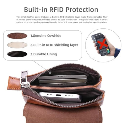 Iswee Rfid Blocking Small Crossbody Bag for Women Travel Classic Style - color: Coffee