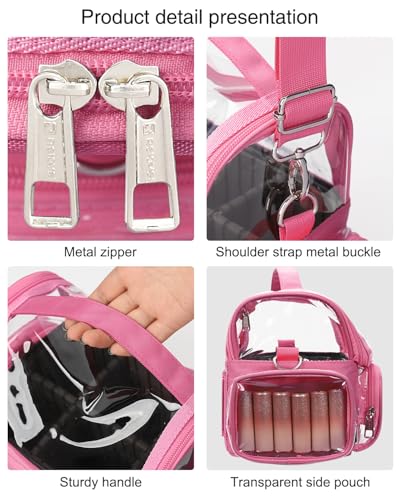 Makeup Brush Bag, Large Makeup Brush Holder Professional Makeup Artist - color: pink, size: S