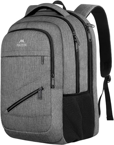 MATEIN 18 Inch Extra Large Laptop Backpack, 50 L Business Travel Backpack - color: Grey, size: 18 Inch