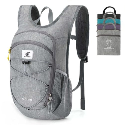 SKYSPER 15L/20L Foldable Hiking Backpack Lightweight Packable Travel Daypack with Chest Strap Small Folding Pack for Walking - color: Grey, size: 15l