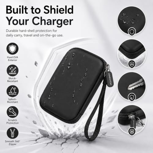 ANKHOH Travel Case for Iseyyox/for QUZUDN/for RTOPS 3 in 1 Wireless Charger - color: Black