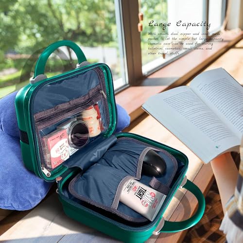 12 Inch Multi-Purpose Waterproof Hard Shell Makeup Case (Green) - color: H003-Green-12 Inch