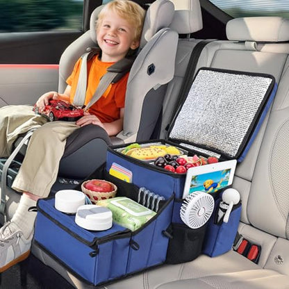 COOLBEBE Car Seat Organizer, Backseat Car Organizer, Navy Blue - color: Navy Blue