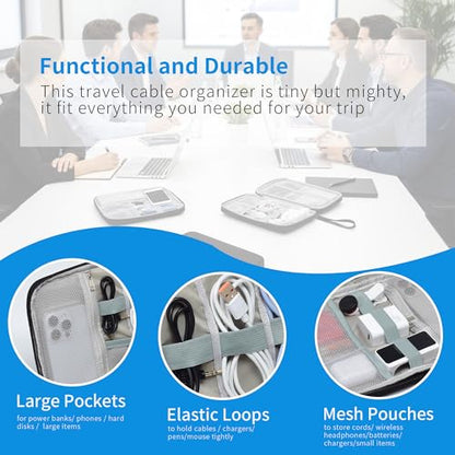 3 Pack Electronics Travel Organizer Case for Chargers and Cords - size: 3 Pack Small