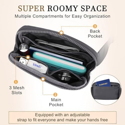 2L Fanny Pack for Women Men, Large Everywhere Belt Bag with Adjustable Strap 55", Crossbody Bag Water-resistant for Travel Sports Runnin Hiking, Fashion Waist Bag Dark Grey - color: Dim Grey