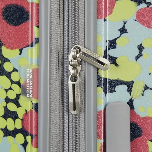 American Tourister Moonlight II Hardside Expandable Luggage with Spinner Wheels, Poppy Pattern, Large Checked Suitcase 28-Inch - color: Poppy Pattern, size: Checked 28-Inch