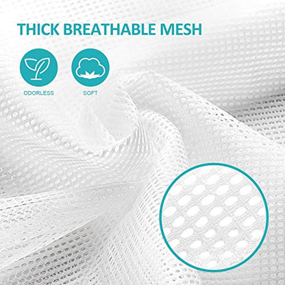 Laundry Bags, Mesh Heavy Duty 24" x 36" with Drawstring Closure, 3-Pack, Black - color: Black-3Pack