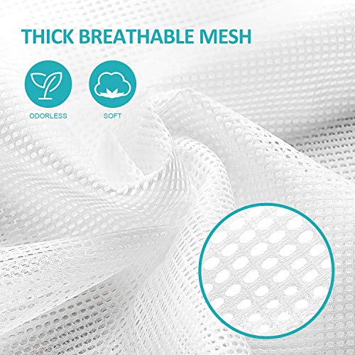 Mesh Laundry Bags with Adjustable Shoulder Strap, 24" x 36" Heavy Duty Nylon, Drawstring Closure, 3-Pack, Mixed Colors - color: Grey, White, Black-1
