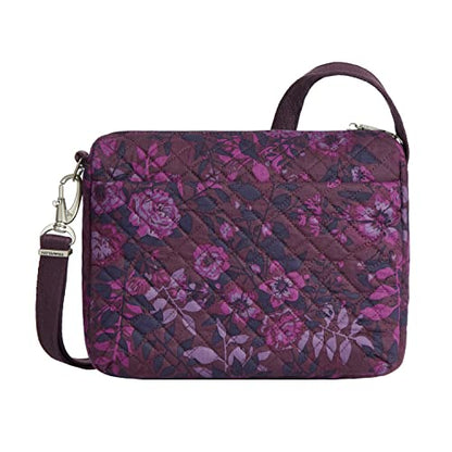 Travelon Anti-Theft Classic Small East/West Crossbody - color: Wine Rose