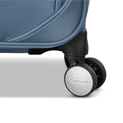 Samsonite 3-PC Soft-Sided 21/25/29” (Carry-On, Medium, Large Checked), Lightweight Expandable Element Luggage Set: 2 Front & Side Pocket, Four Spinner Wheels, Adjustable Handle, Durable- Captains Blue - color: Captains Blue, size: 3-Piece Set (21/25/29)