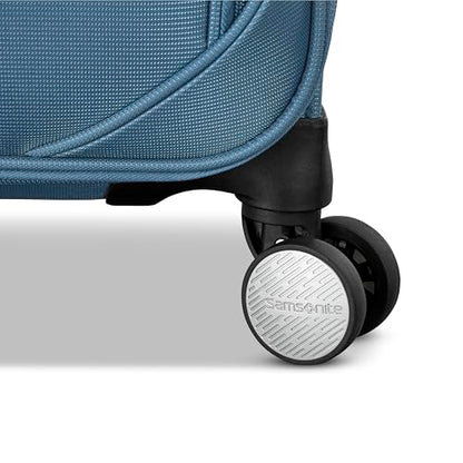 Samsonite Soft-Sided 29-Inch Lightweight Large Checked Expandable Element Suitcase: Durable, 360° Spinner Wheels, Adjustable Telescopic Handle, 2 Front & 1 Side Pocket- Captains Blue - color: Captains Blue, size: 29-Inch Checked-Large