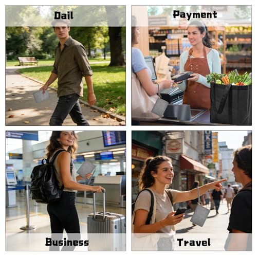 Passport Holder for Travel Wallet,RFID Detachable Wrist Strap Wallet - color: Gray
