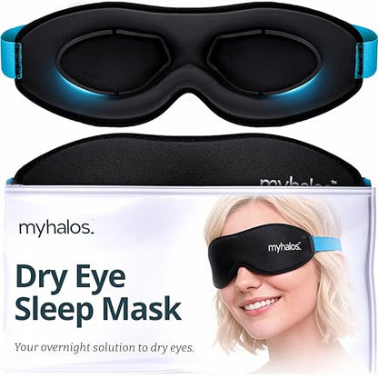 MyHalos® Silicone Sleep Mask, Blackout Eye Mask, Zero Pressure, Washable