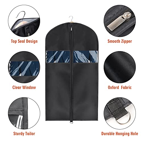 Univivi Garment Bag Suit Bag for Storage and Travel, 43 Inch, Set of 3 - size: 24"X43" - 3pcs - Oxford